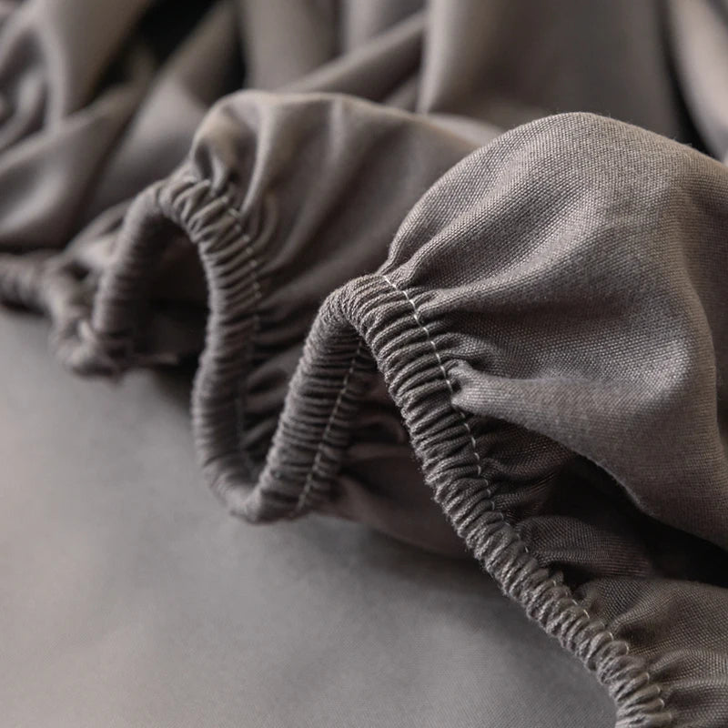 drap housse gris 100% PERCALE - MARQUES DISCOUNT