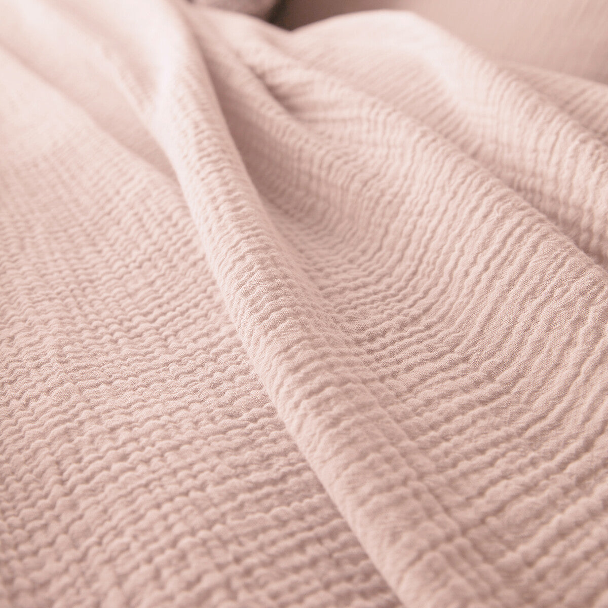 PARURE DE COUETTE 100% GAZE DE COTON ROSE - MARQUES DISCOUNT