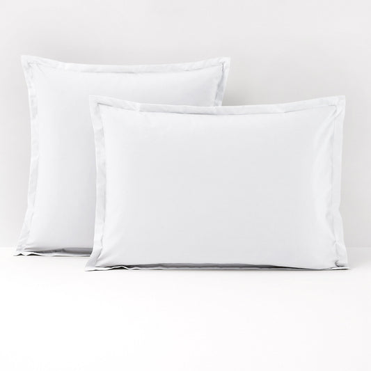 1x TAIE D'OREILLER PERCALE 100% COTON BLANC - MARQUES DISCOUNT