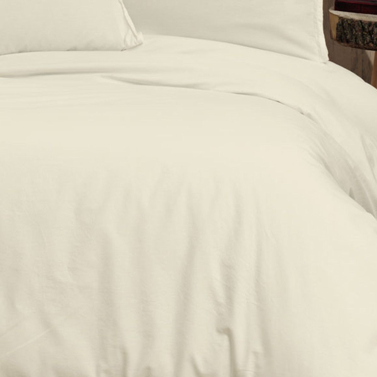 HOUSSE DE COUETTE 100% COTON -57 FILS ECRU - MARQUES DISCOUNT