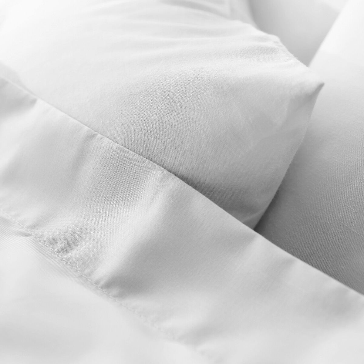 1x Taie d'oreiller 100% coton 57 fils blanc - MARQUES DISCOUNT