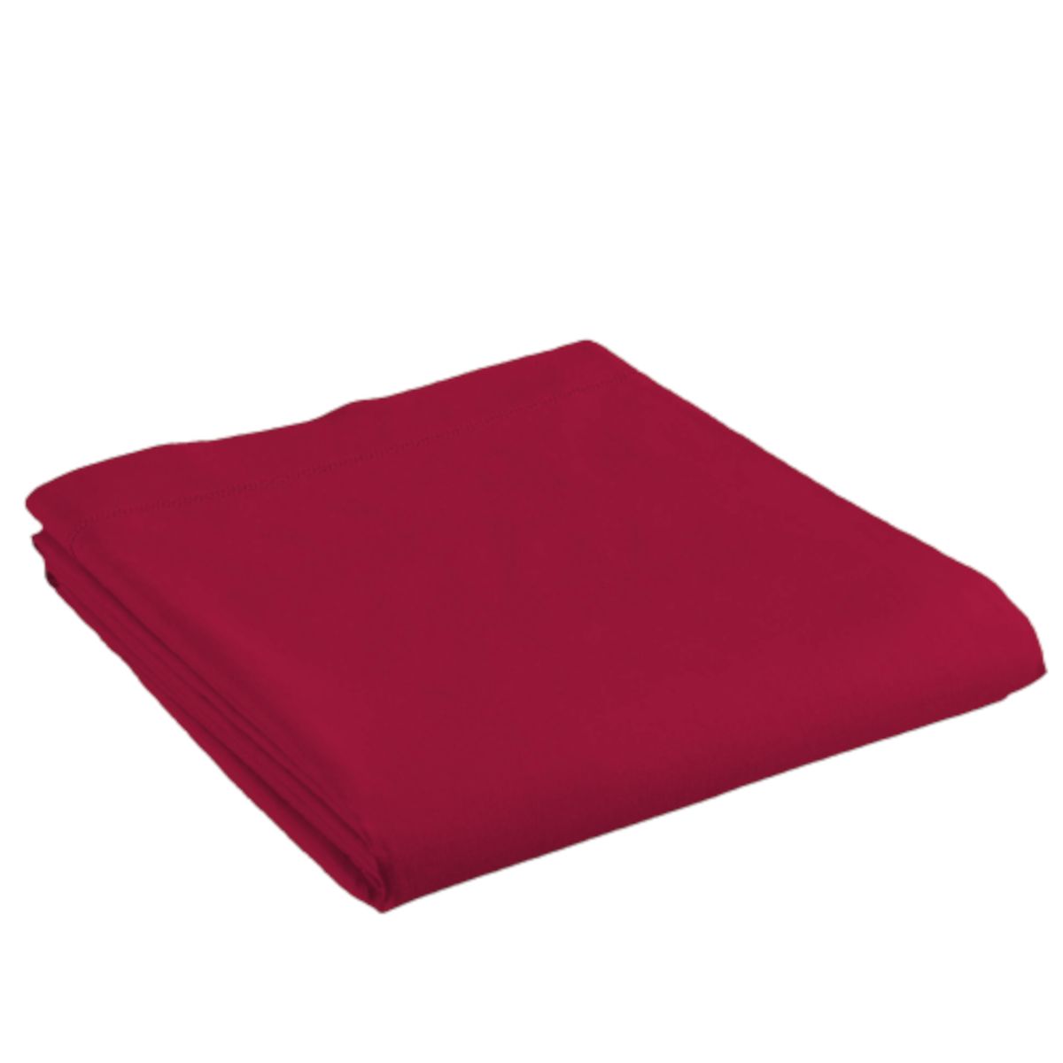 Drap plat 57 fils 100% Coton bordeaux - MARQUES DISCOUNT