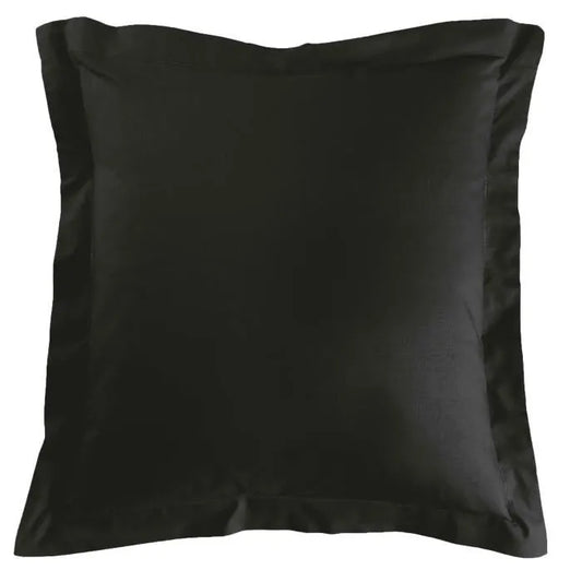1x Taie d'oreiller 100% coton 57 fils Noir - MARQUES DISCOUNT
