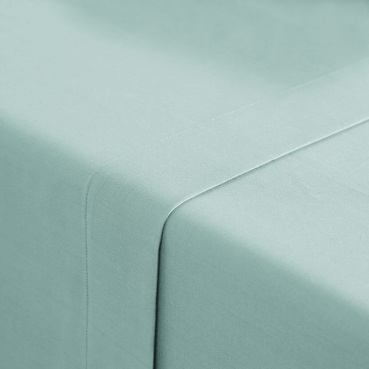 Drap plat 57 fils 100% Coton Bleu Grivé - MARQUES DISCOUNT
