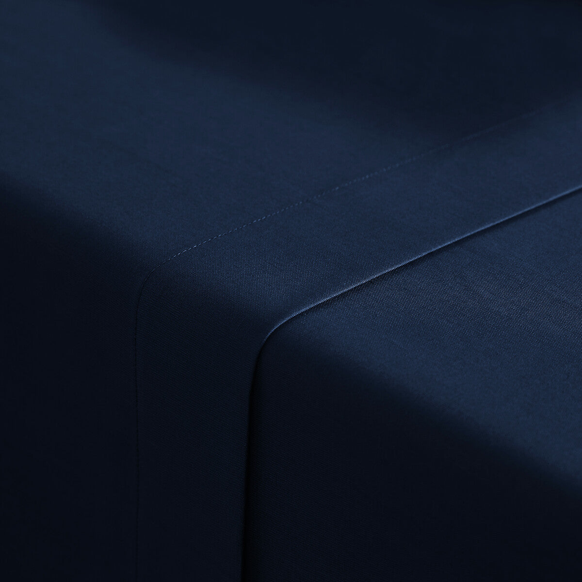 Drap plat 57 fils 100% Coton BLEU NUIT - MARQUES DISCOUNT