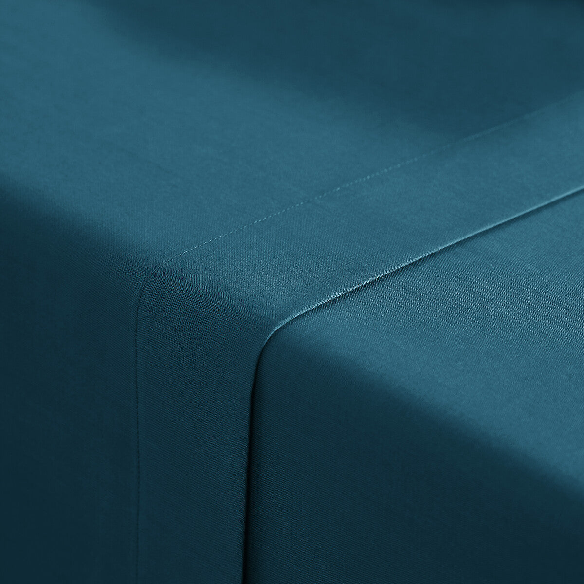 Drap plat 57 fils 100% Coton Bleu Charron - MARQUES DISCOUNT