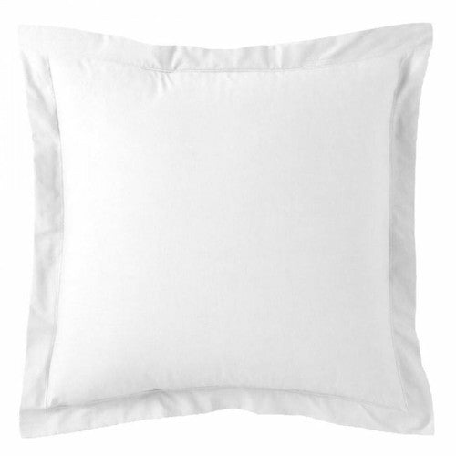 1x Taie d'oreiller 100% coton 57 fils blanc - MARQUES DISCOUNT