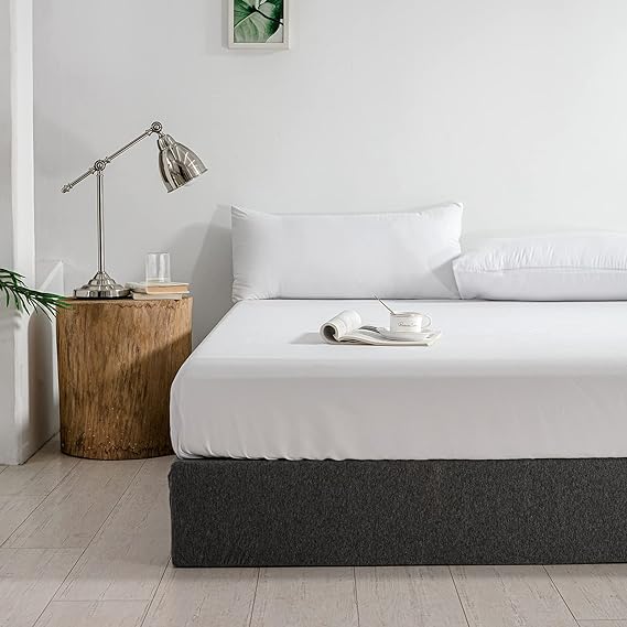 drap housse blanc 100% PERCALE - MARQUES DISCOUNT