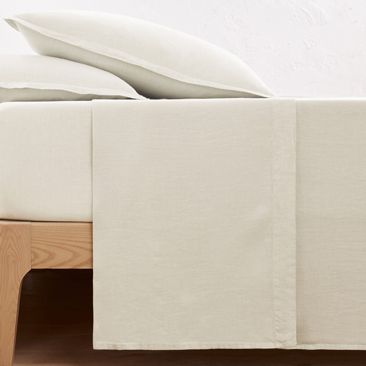 Drap plat 57 fils 100% Coton Ecrue - MARQUES DISCOUNT