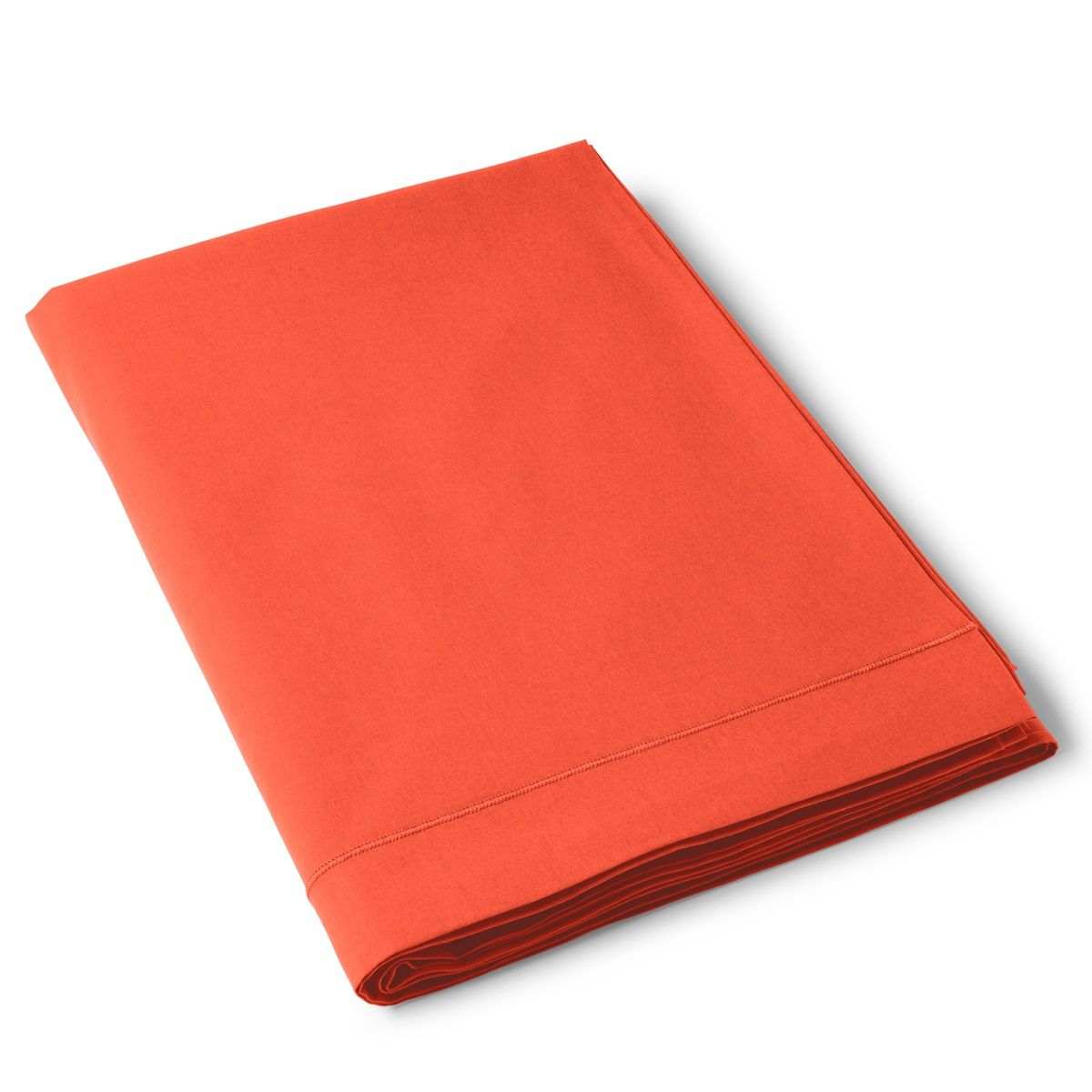 Drap plat 57 fils 100% Coton ORANGE - MARQUES DISCOUNT