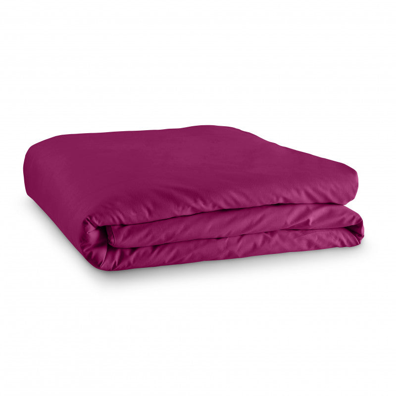 HOUSSE DE COUETTE 100% COTON -57 FILS FUSHIA - MARQUES DISCOUNT