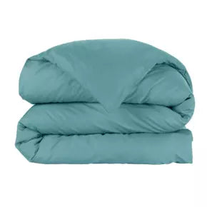 HOUSSE DE COUETTE 100% COTON -57 FILS Bleu Grivé - MARQUES DISCOUNT