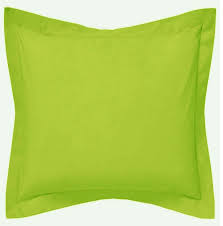 1x Taie d'oreiller 100% coton 57 fils Vert Néon - MARQUES DISCOUNT