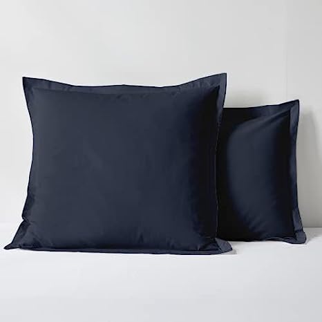 PARURE DE COUETTE PERCALE 100% COTON BLEU MARINE - MARQUES DISCOUNT