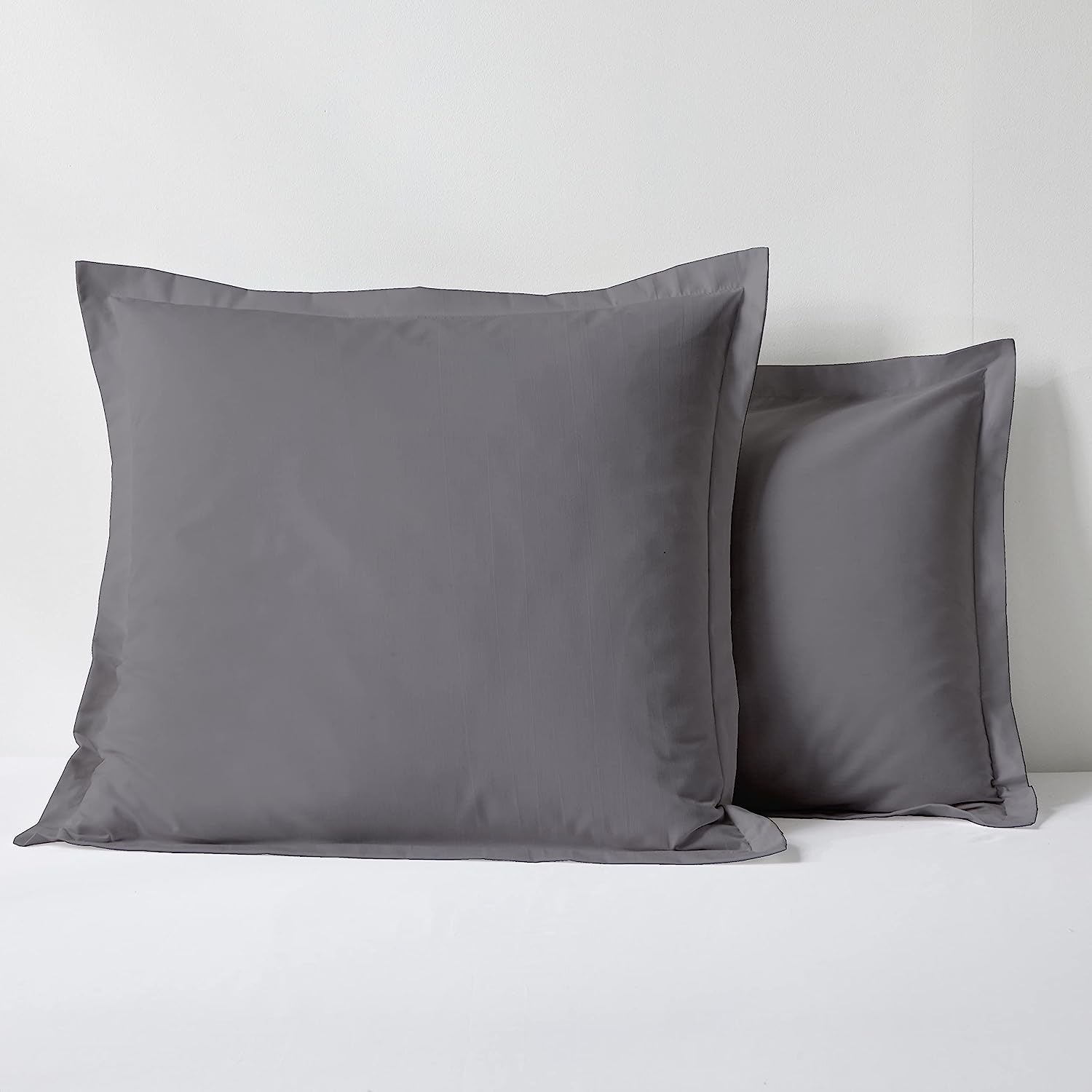 PARURE DE COUETTE PERCALE 100% COTON GRIS - MARQUES DISCOUNT