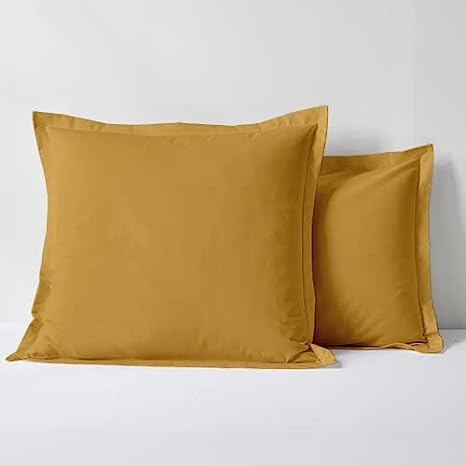 PARURE DE COUETTE PERCALE 100% COTON JAUNE - MARQUES DISCOUNT