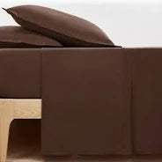 Drap plat 57 fils 100% Coton Marron Foncé - MARQUES DISCOUNT