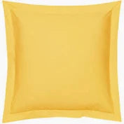 1x Taie d'oreiller 100% coton 57 fils Jaune - MARQUES DISCOUNT