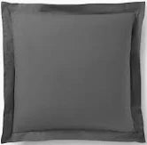 1x Taie d'oreiller 100% coton 57 fils Gris Foncé - MARQUES DISCOUNT