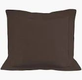 1x Taie d'oreiller 100% coton 57 fils Marron Foncé - MARQUES DISCOUNT