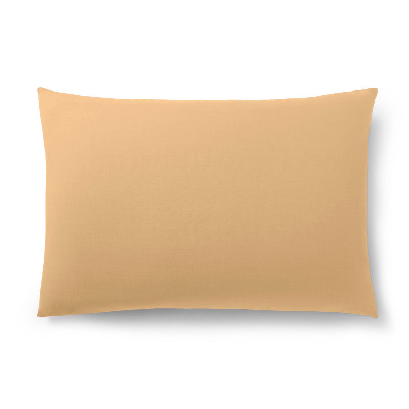 1x Taie d'oreiller 100% coton 57 fils Marron Claire - MARQUES DISCOUNT