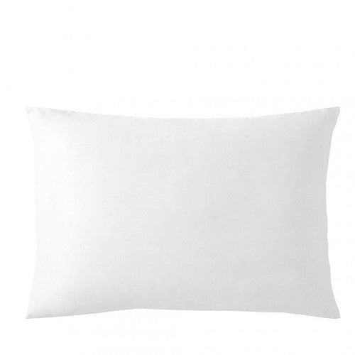 1x Taie d'oreiller 100% coton 57 fils blanc - MARQUES DISCOUNT