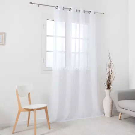 RIDEAU VOILAGE BLANC - MARQUES DISCOUNT
