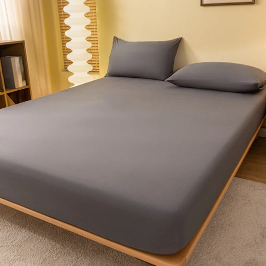 drap housse gris 100% PERCALE - MARQUES DISCOUNT