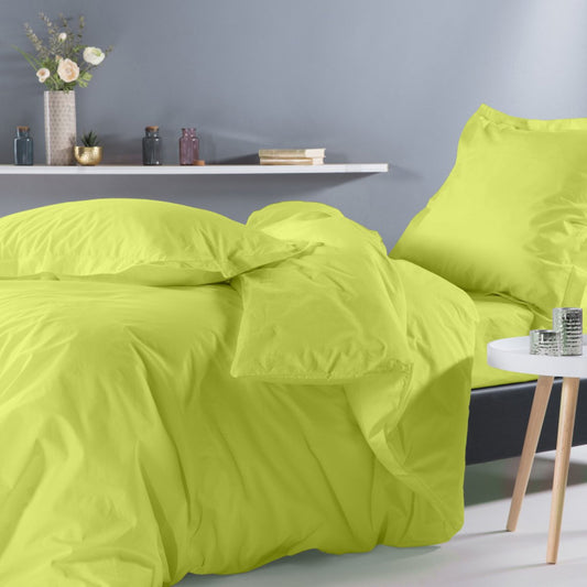 HOUSSE DE COUETTE 100% COTON -57 FILS VERT CLAIRE