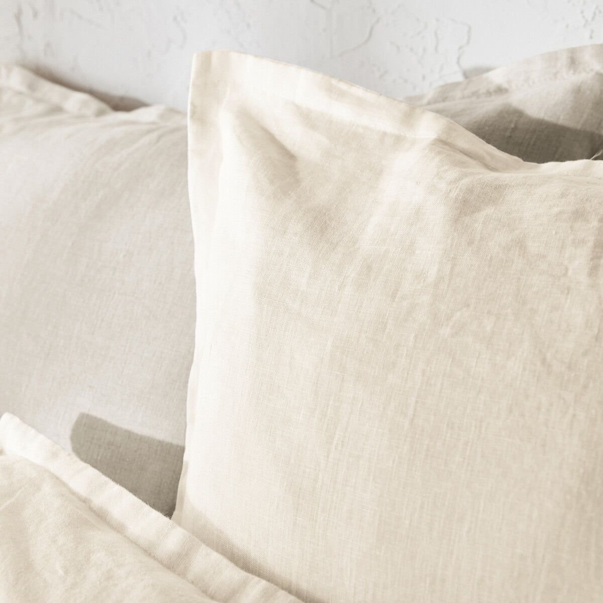 PARURE DE COUETTE 100% GAZE DE COTON COULEUR IVOIRE - MARQUES DISCOUNT