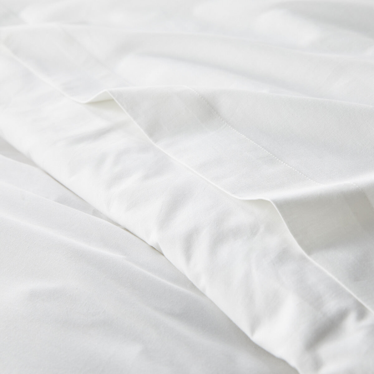 HOUSSE DE COUETTE 100% COTON -57 FILS BLANC - MARQUES DISCOUNT