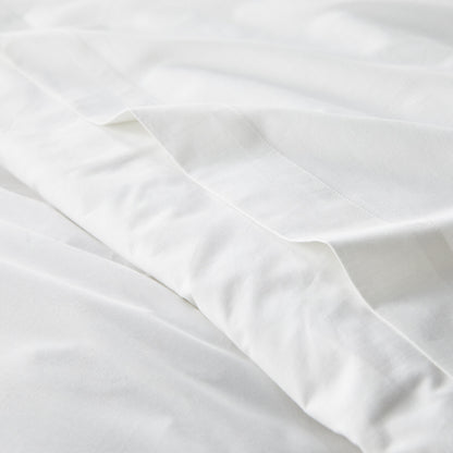 HOUSSE DE COUETTE 100% COTON -57 FILS BLANC - MARQUES DISCOUNT
