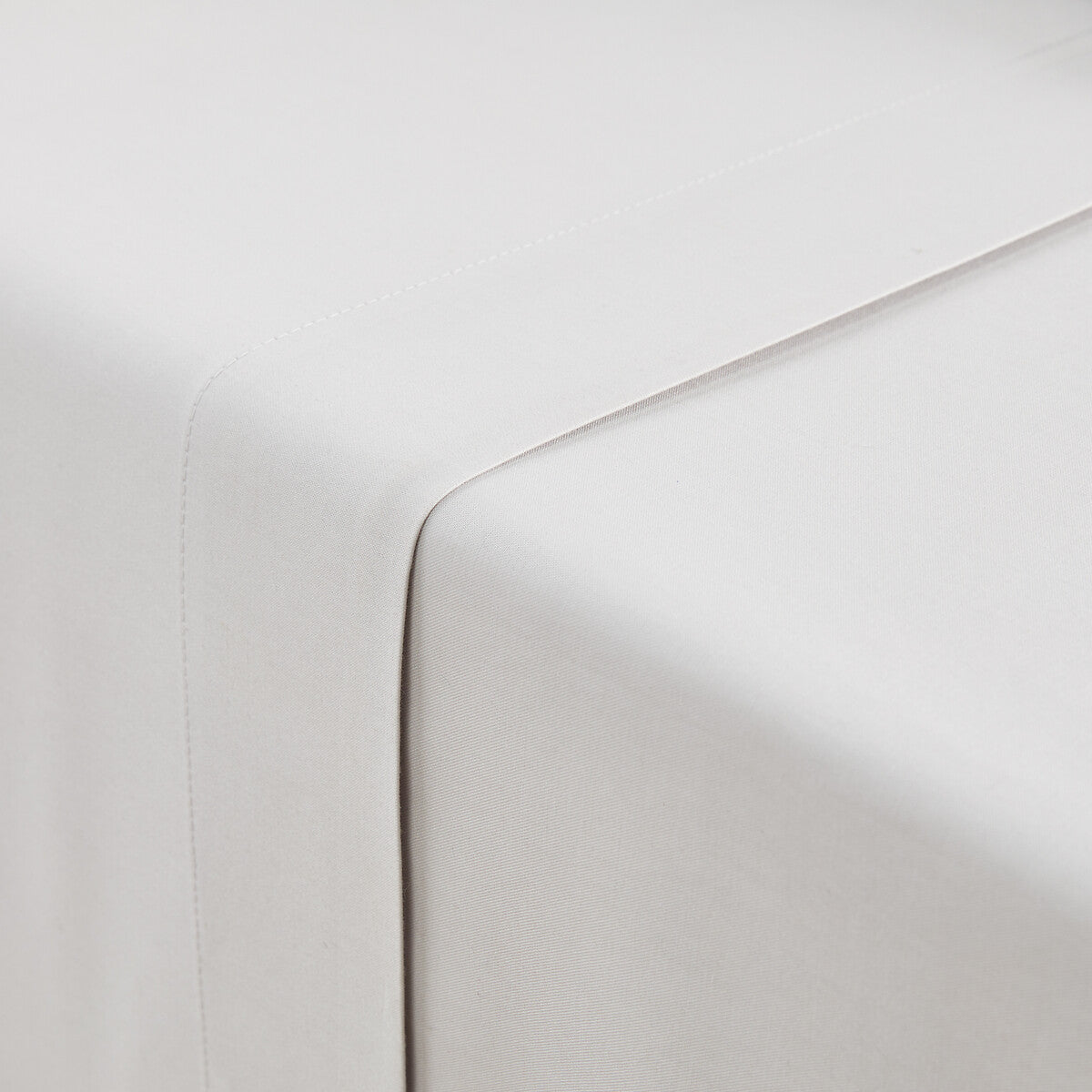 Drap plat 57 fils 100% Coton Gris Claire - MARQUES DISCOUNT