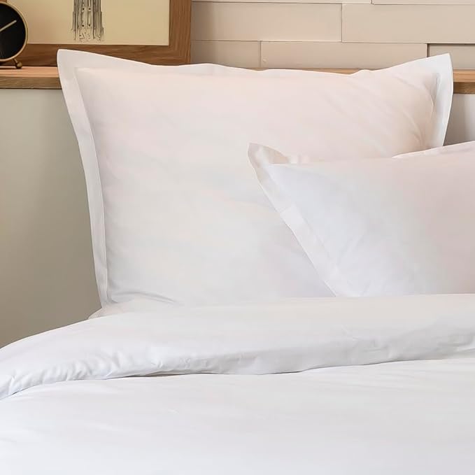 PARURE DE COUETTE PERCALE 100% COTON BLANC