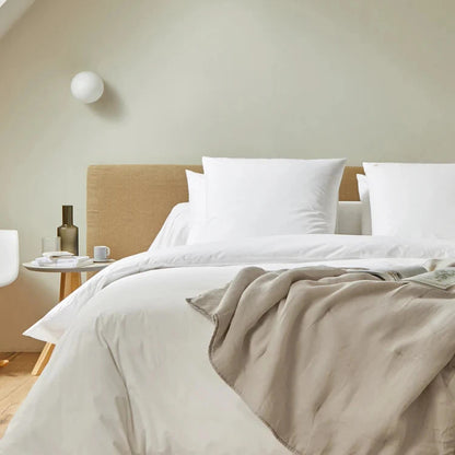 Oreiller enveloppe percale 100% coton - 200 fils - MARQUES DISCOUNT