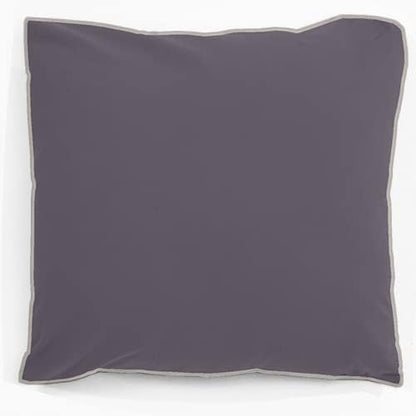 PARURE DE COUETTE BICOLORE PERCALE 100% COTON -80 FILS GRIS/BLANC - MARQUES DISCOUNT