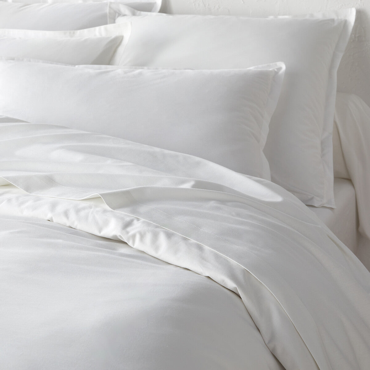 HOUSSE DE COUETTE 100% COTON -57 FILS BLANC - MARQUES DISCOUNT