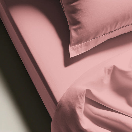 Drap plat 57 fils 100% Coton Rose - MARQUES DISCOUNT