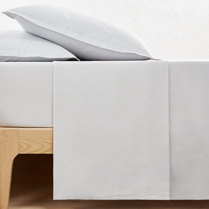 Drap plat 57 fils 100% Coton Gris Claire - MARQUES DISCOUNT