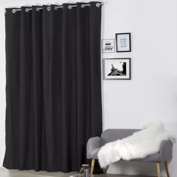 RIDEAU OCCULTANT NOIR - MARQUES DISCOUNT